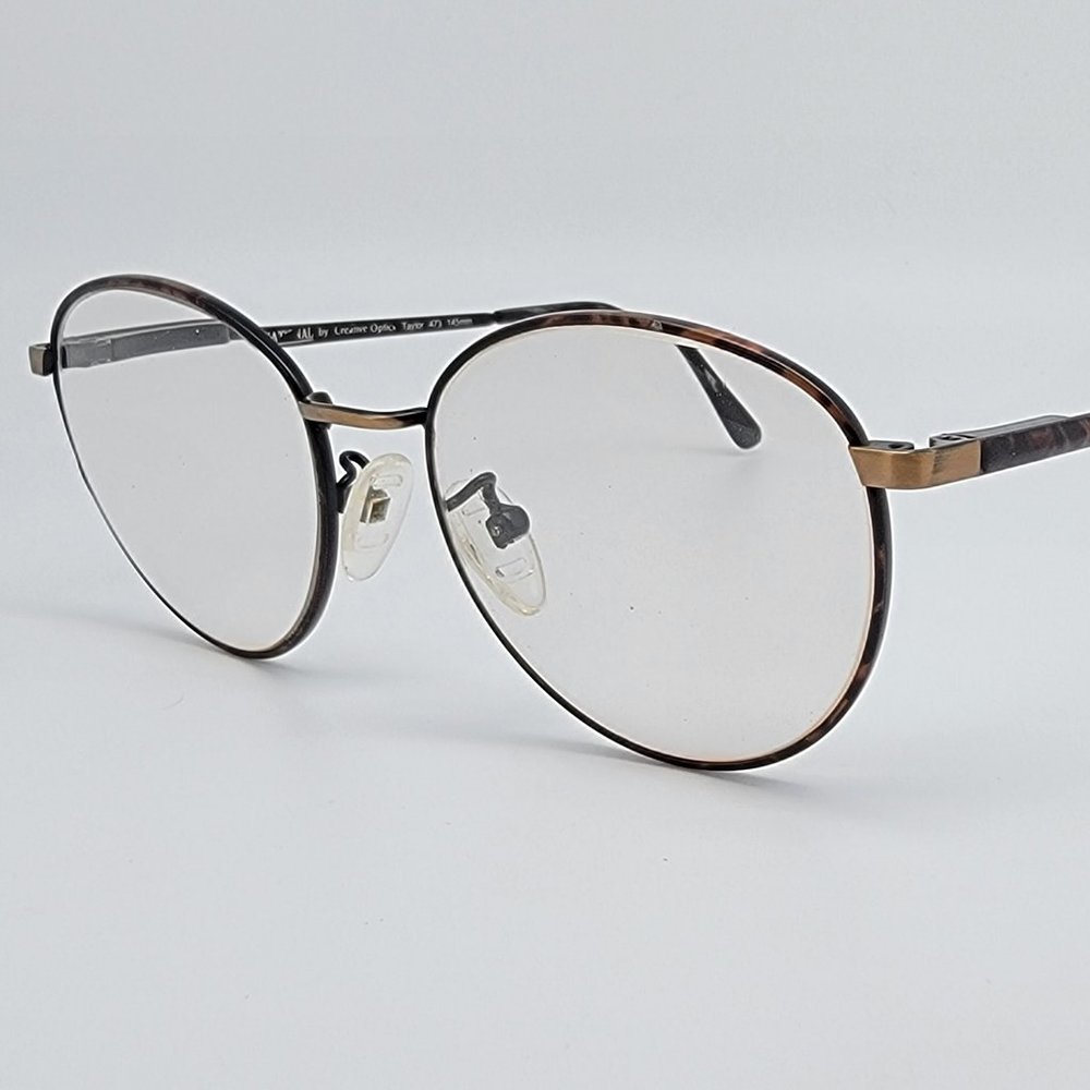 National by Creative Optics Taylor 473 230 Gold Tortoise Eyeglasses Frame 51mm